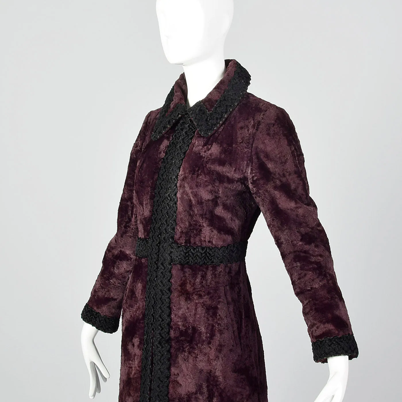1970s Burgundy Winter Coat