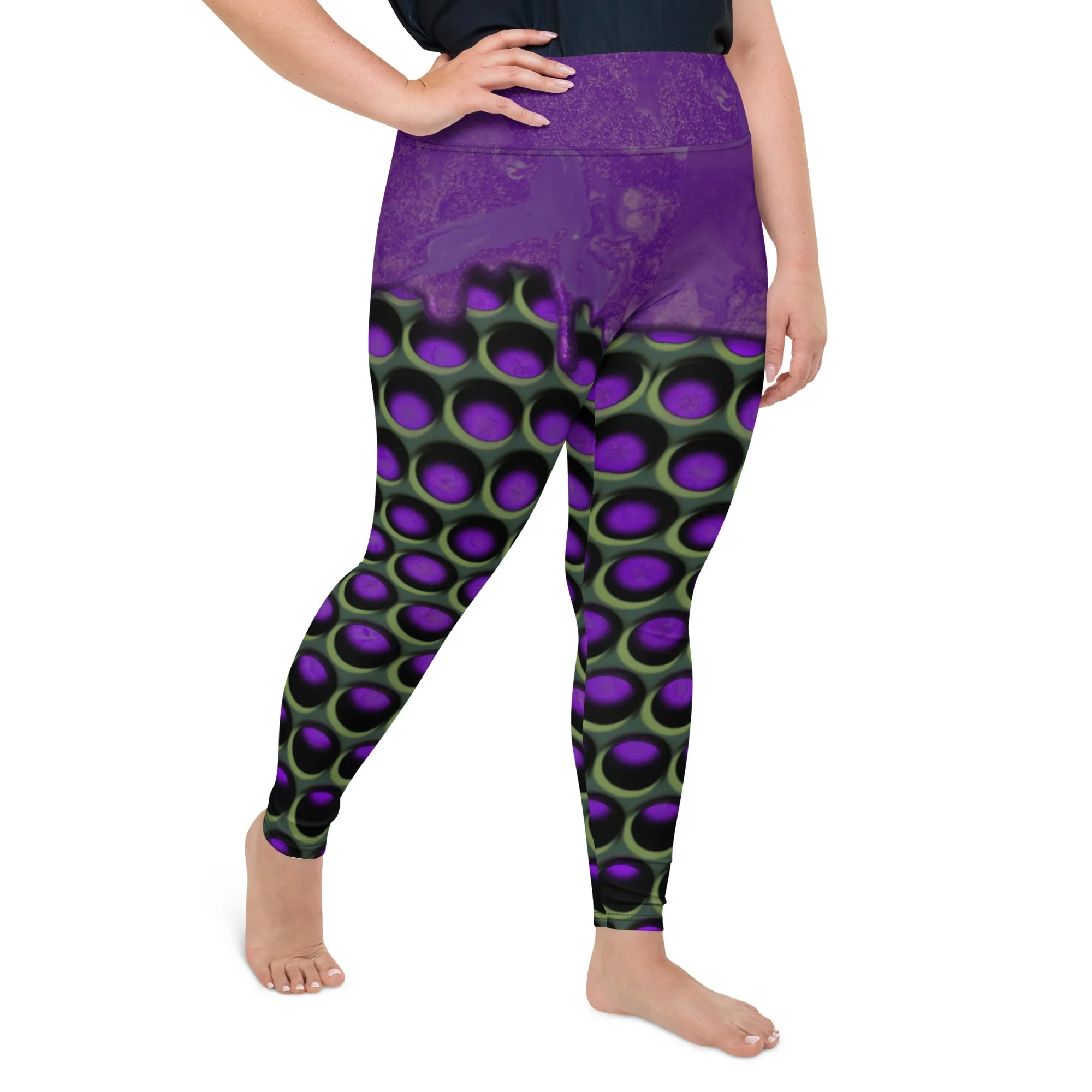 3D Industrial Print Plus Size Leggings