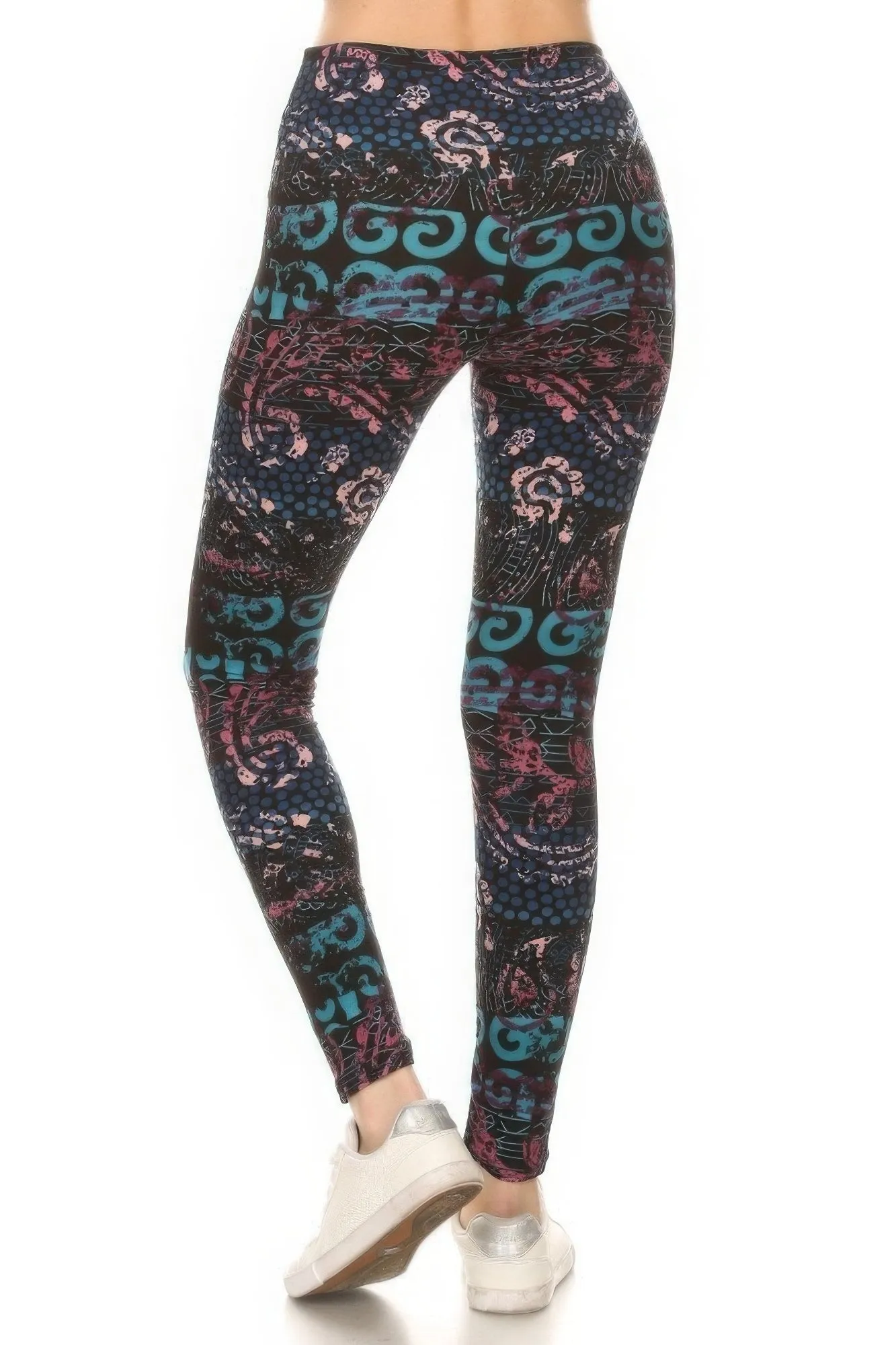 5-Inch High-Waisted Mixed Pattern Yoga Leggings