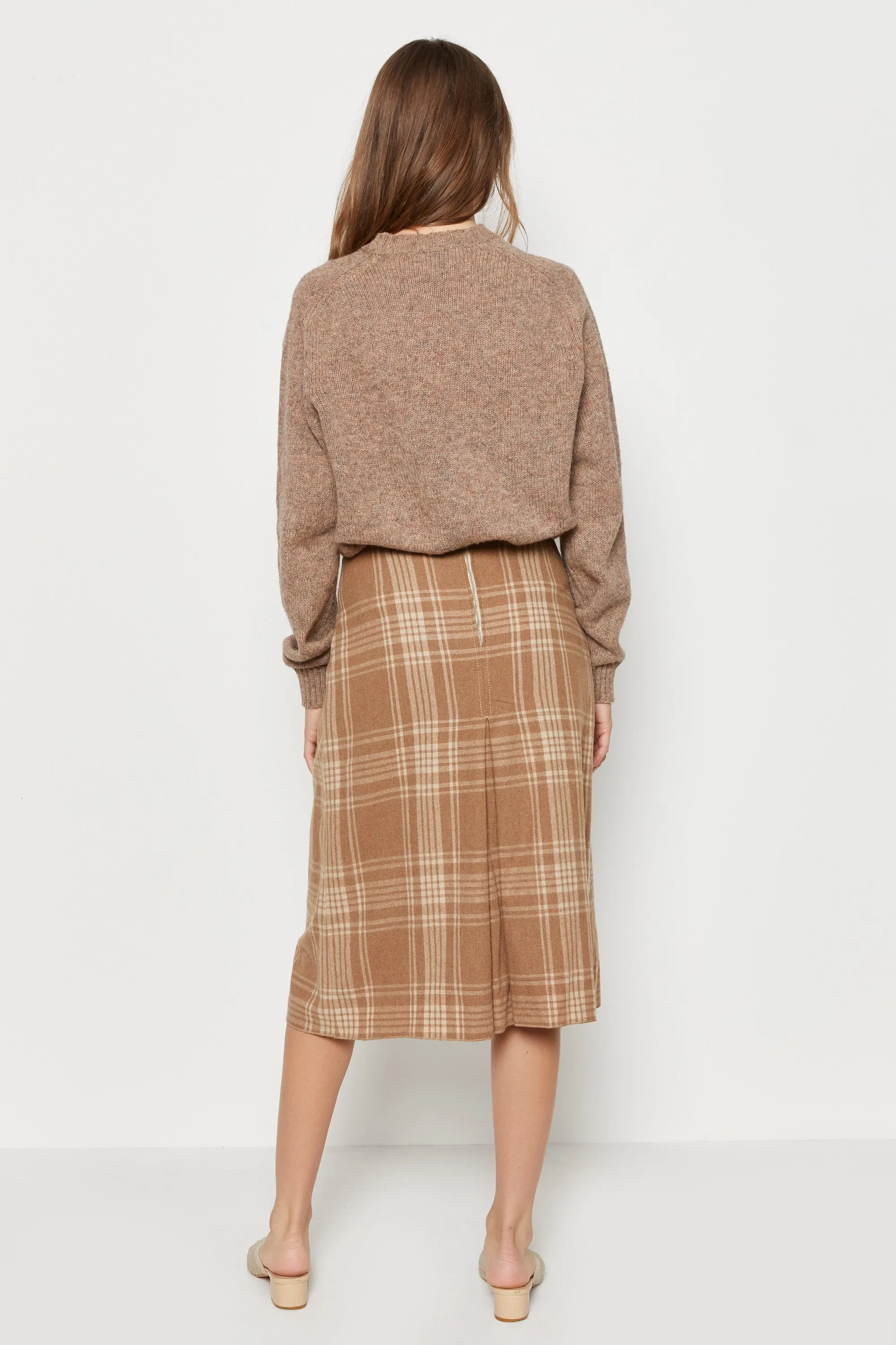 70s Marled Mink Crew Wool Sweater L