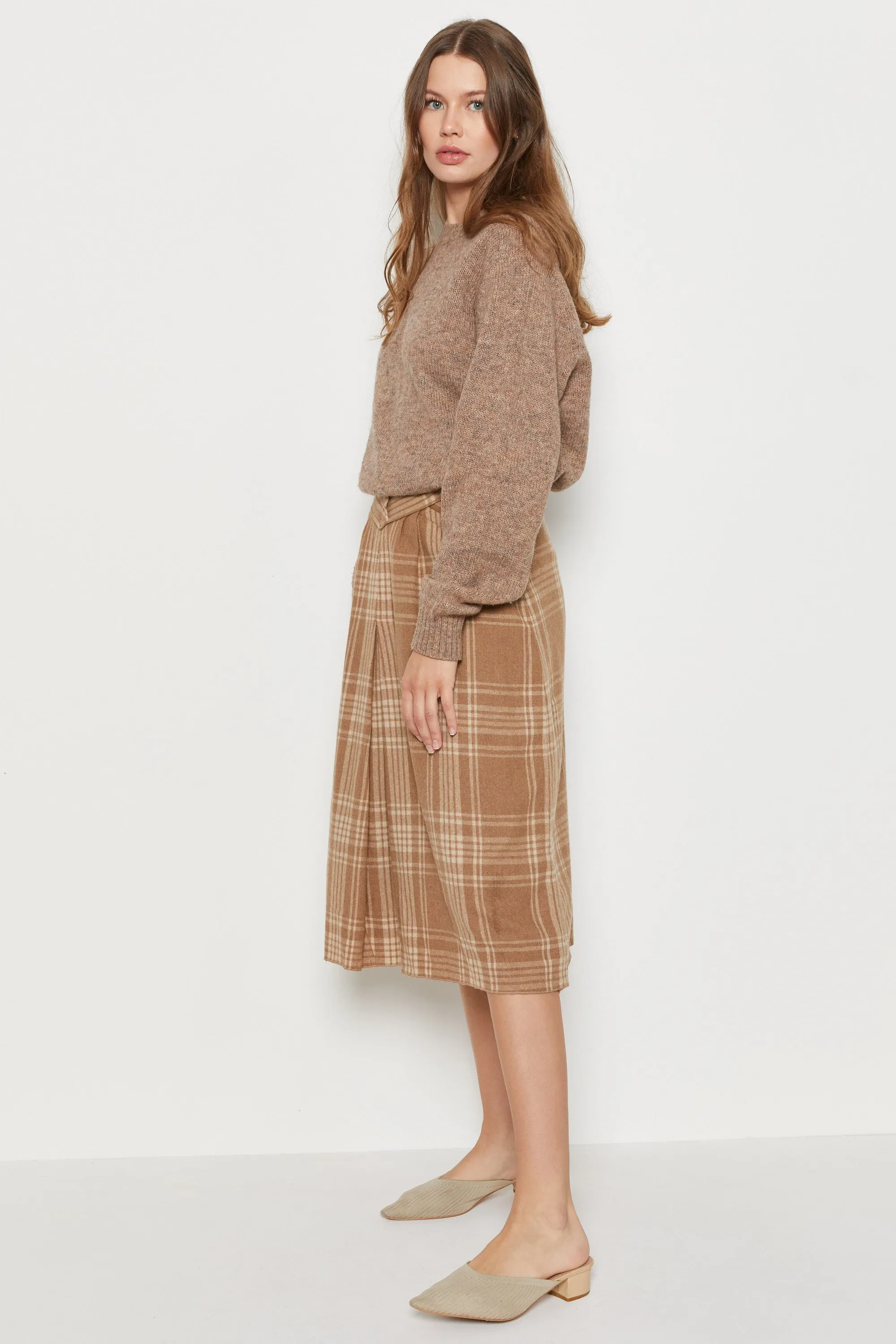 70s Marled Mink Crew Wool Sweater L