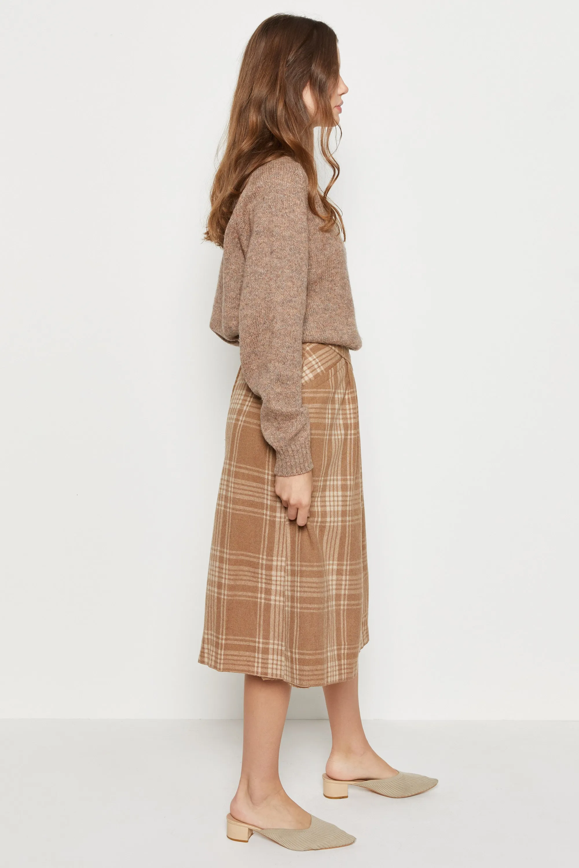 70s Marled Mink Crew Wool Sweater L