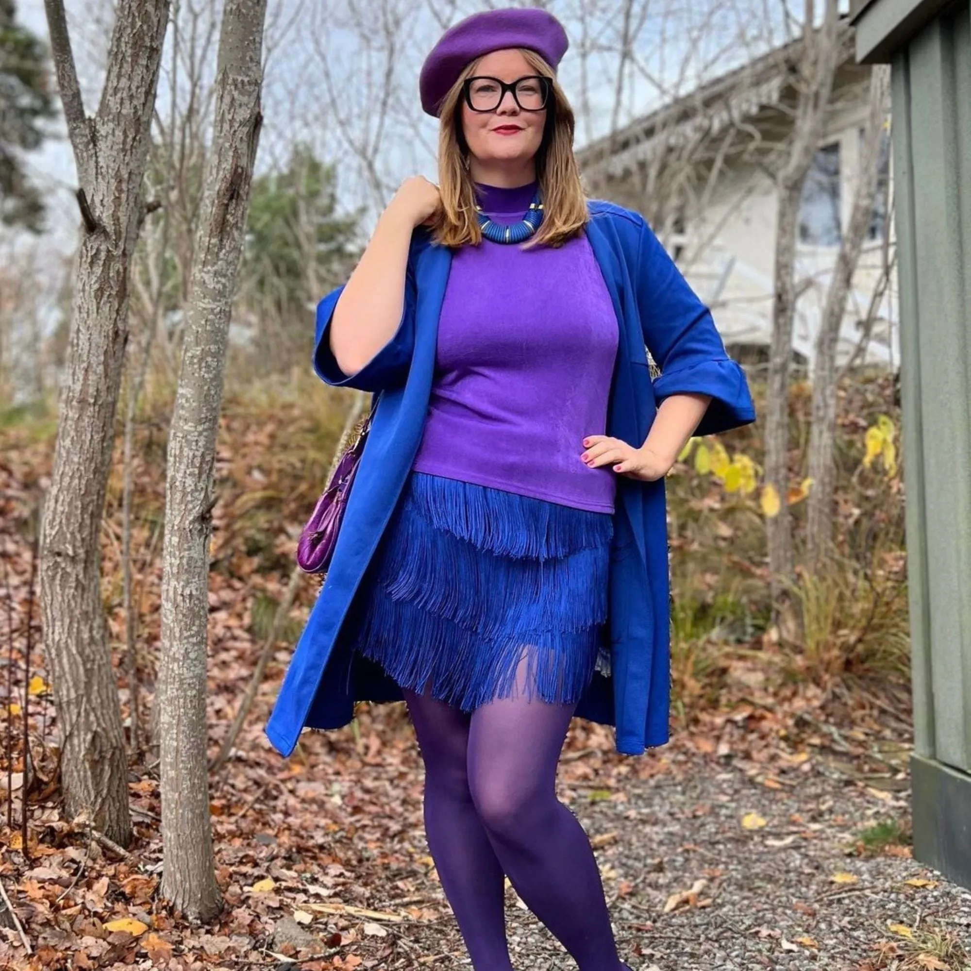 80 Denier Strumpfhosen - Suffragette Purple