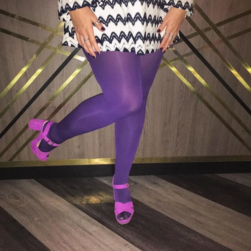 80 Denier Strumpfhosen - Suffragette Purple