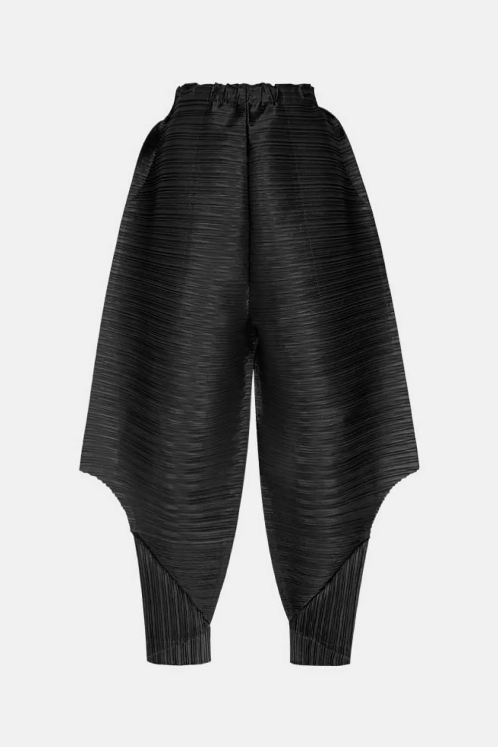 Accordion Pleated Harem Pants with Pockets
