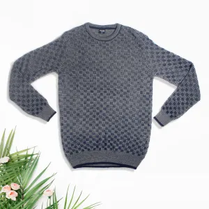 acrylic Men’s Round Neck Full Sleeve Color blue Winter T Shirt -7914
