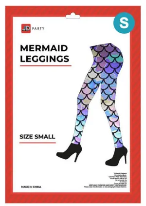 Adult Rainbow Mermaid Leggings - Small