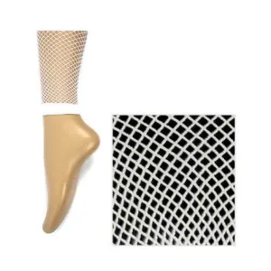 Adults White Fishnet Leggings
