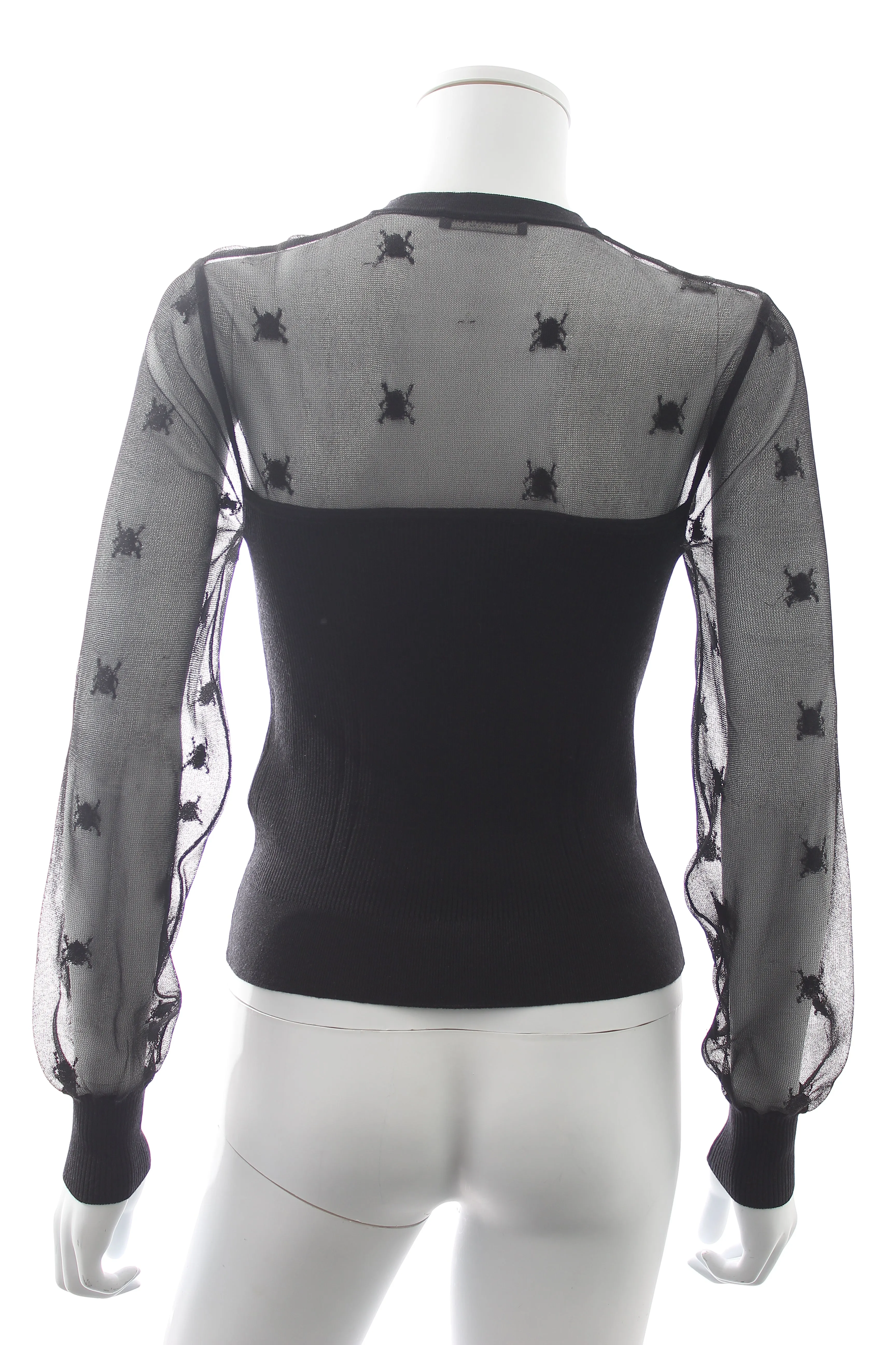 Alexander McQueen Semi-Sheer Panelled Silk-Blend Cardigan