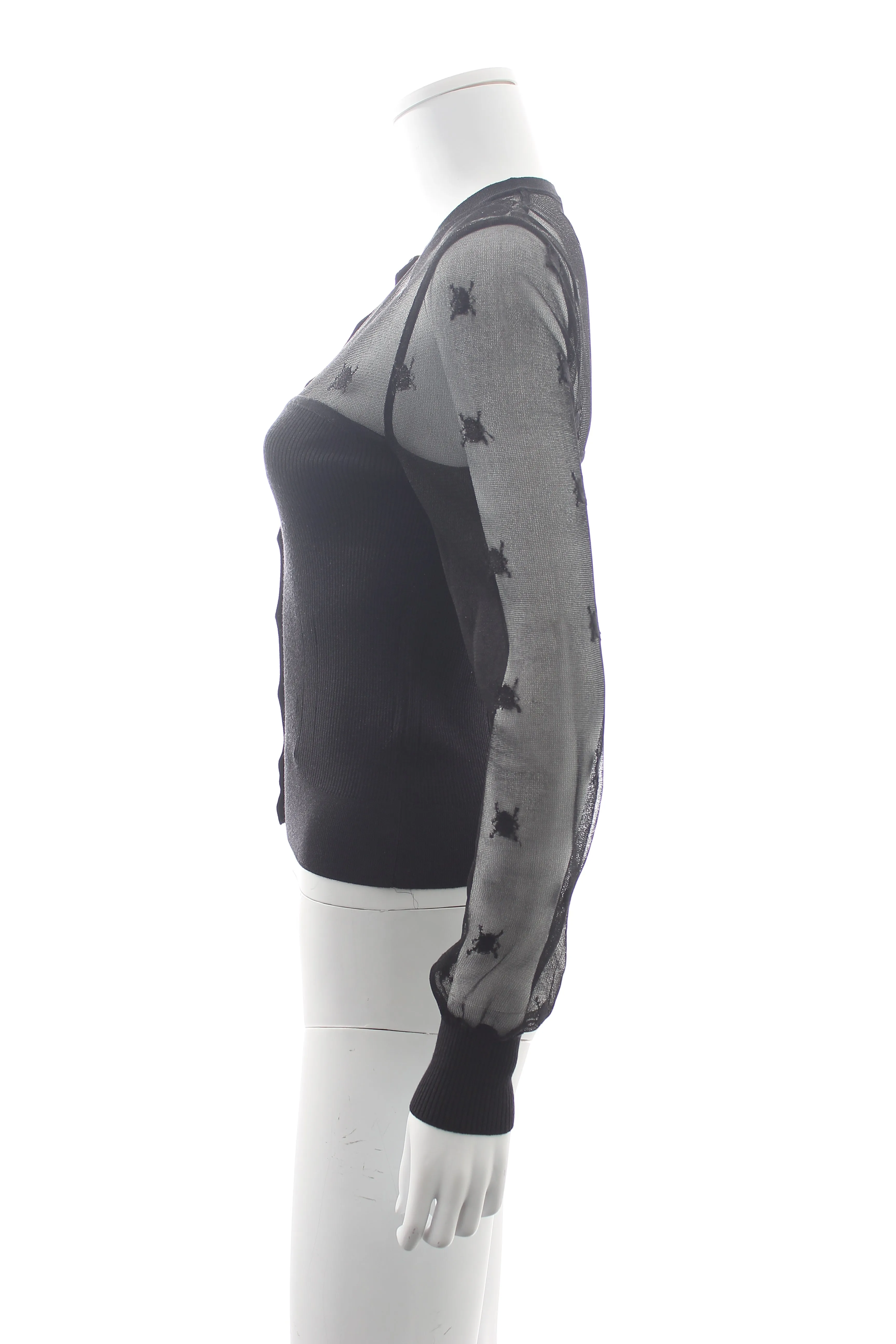 Alexander McQueen Semi-Sheer Panelled Silk-Blend Cardigan
