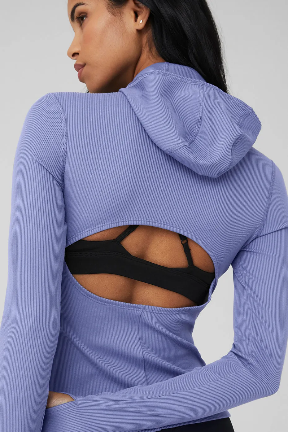 Alosoft Ribbed Frontrunner Long Sleeve - Infinity Blue