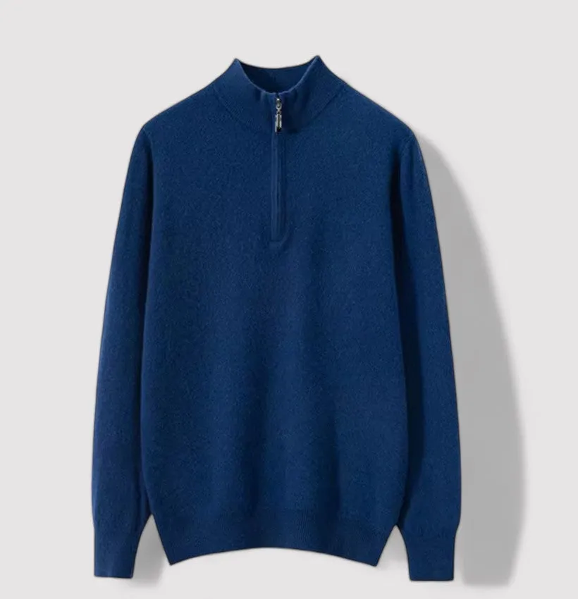 Ancien | Cashmere Half Zip Sweater