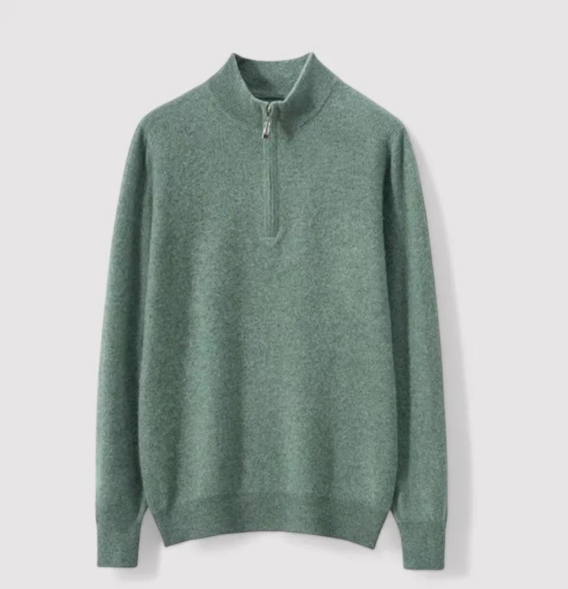 Ancien | Cashmere Half Zip Sweater