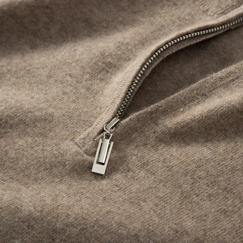 Ancien | Cashmere Half Zip Sweater