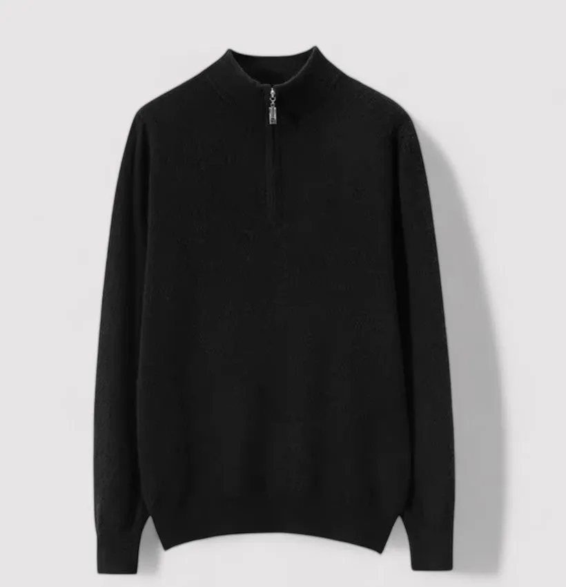 Ancien | Cashmere Half Zip Sweater