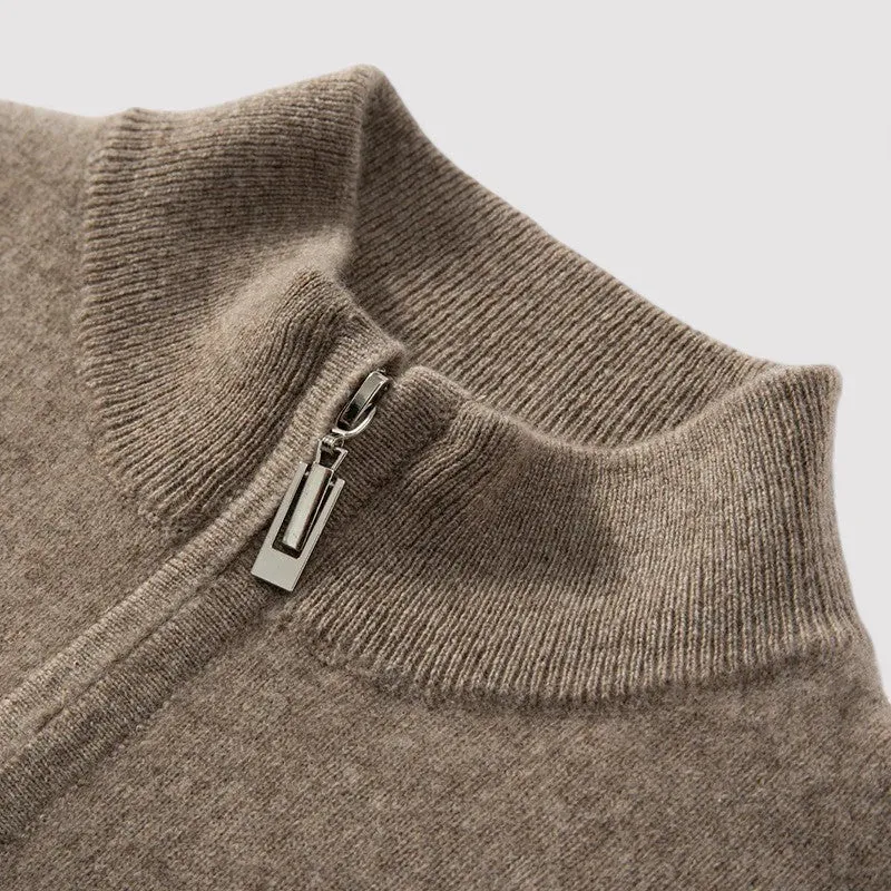 Ancien | Cashmere Half Zip Sweater