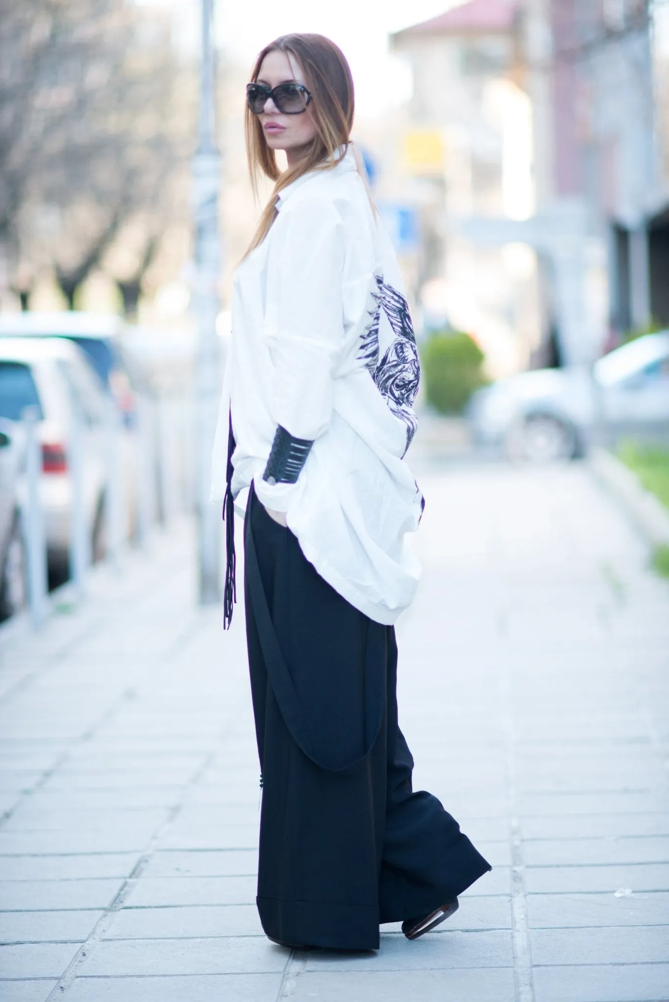 ANGLE Cotton Print Shirt Angel ON SALE