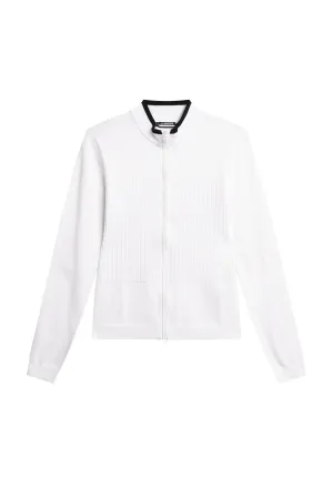 Anna Knitted Zip Sweater / White