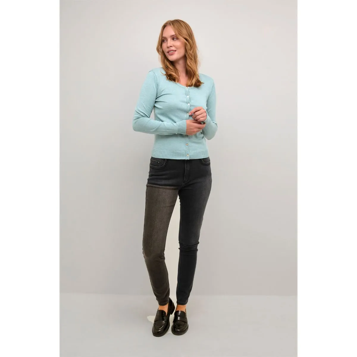 Annemarie Knit Cardigan Tourmaline Melange