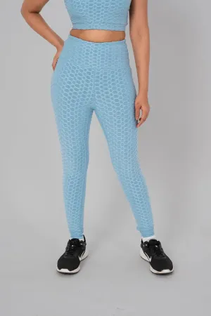 Anti Cellulite Women's Leggings - Sky Blue