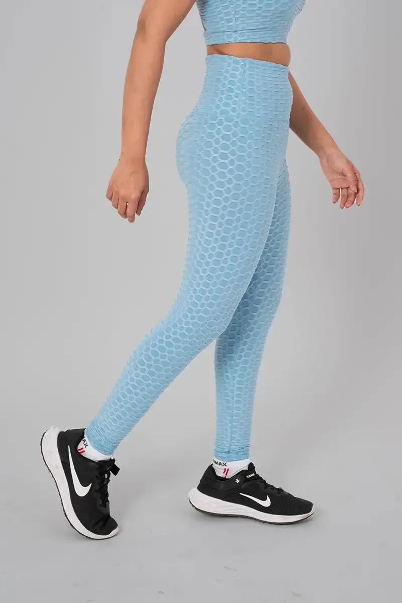 Anti Cellulite Women's Leggings - Sky Blue