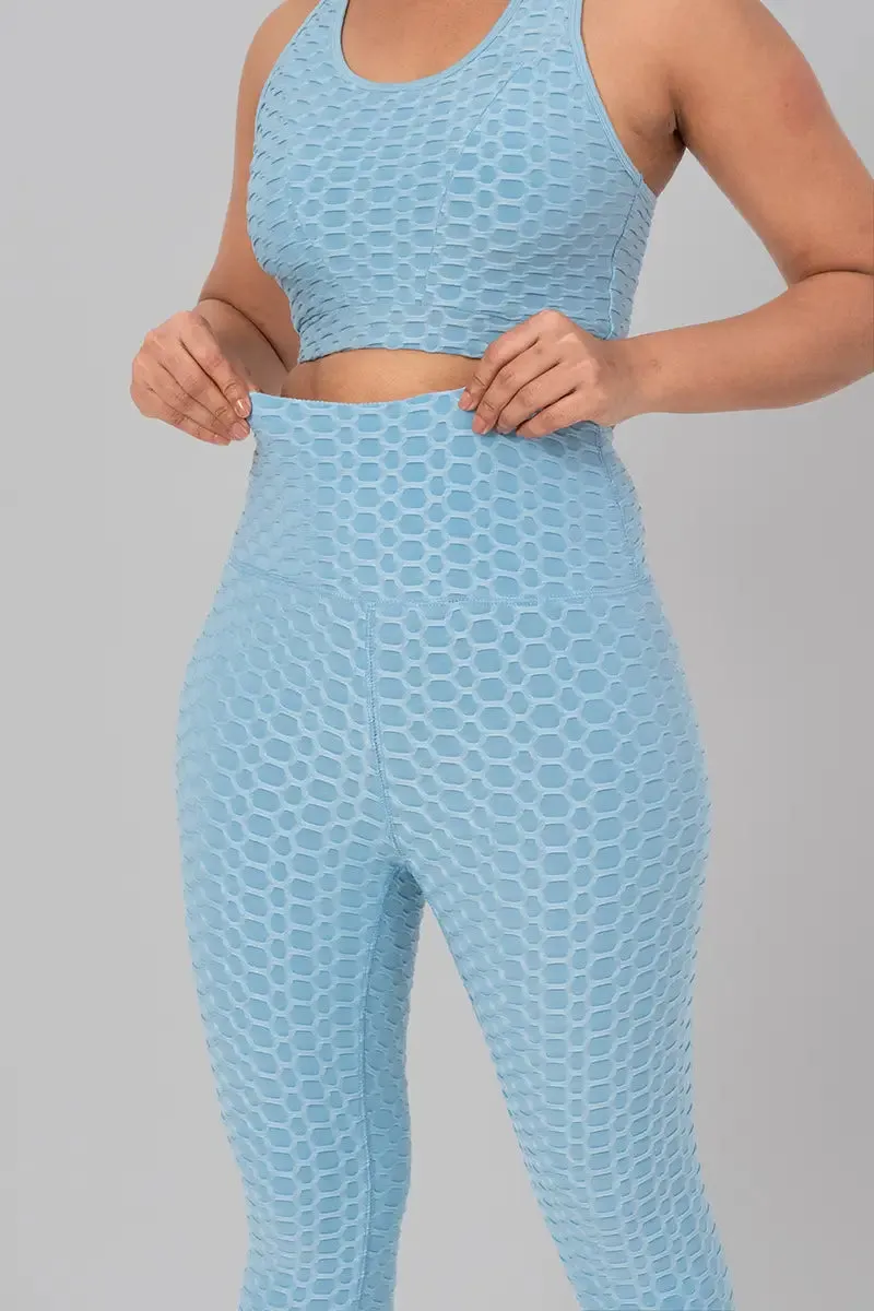 Anti Cellulite Women's Leggings - Sky Blue
