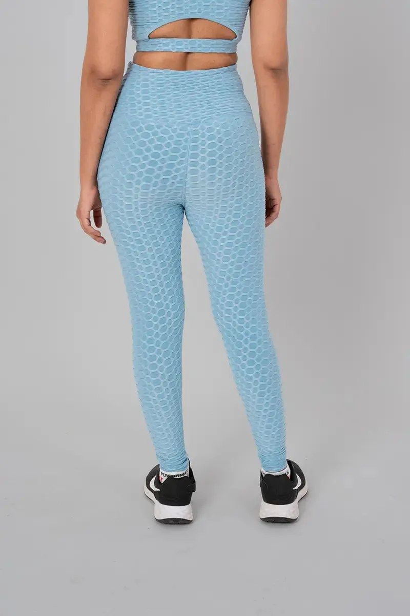 Anti Cellulite Women's Leggings - Sky Blue