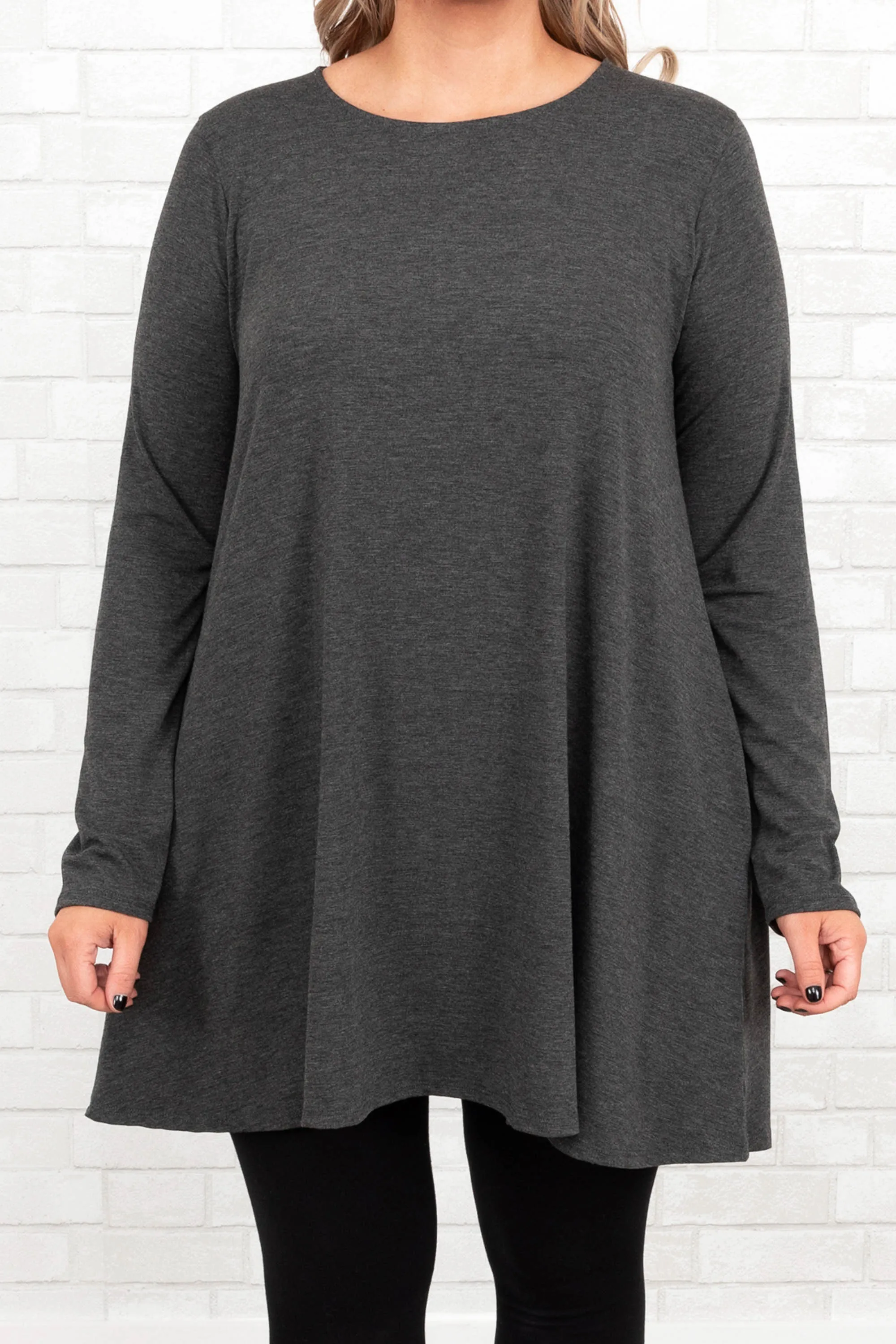 As Long As You're Here Tunic, Charcoal