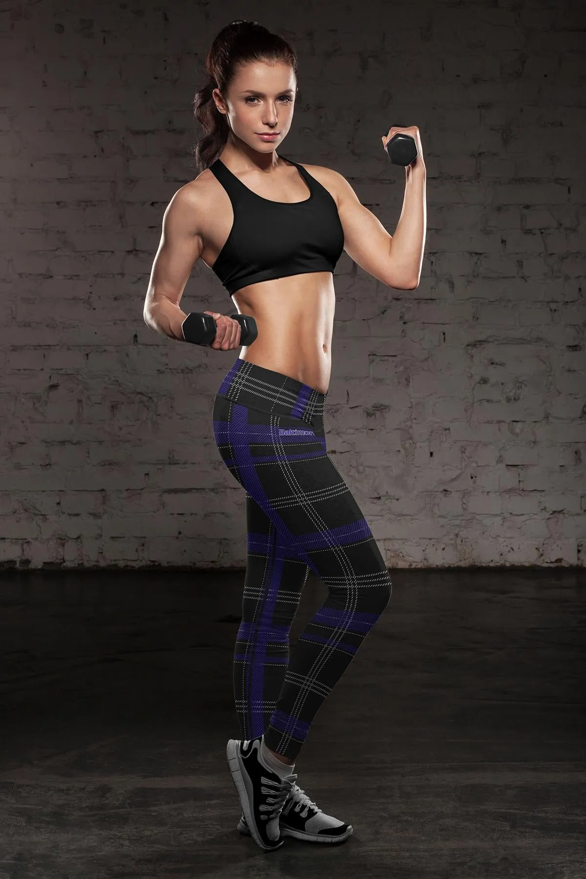 Baltimore Football Plaid Leggings