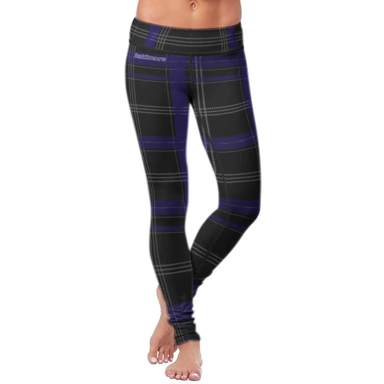 Baltimore Football Plaid Leggings