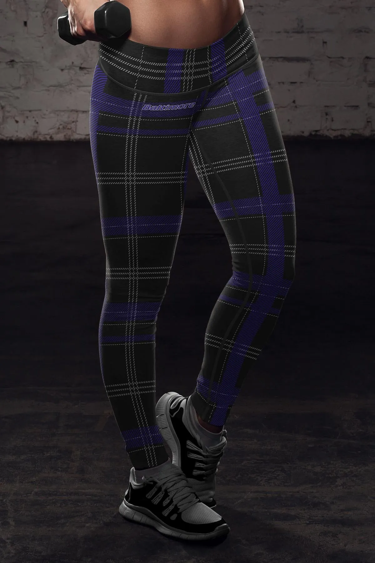 Baltimore Football Plaid Leggings
