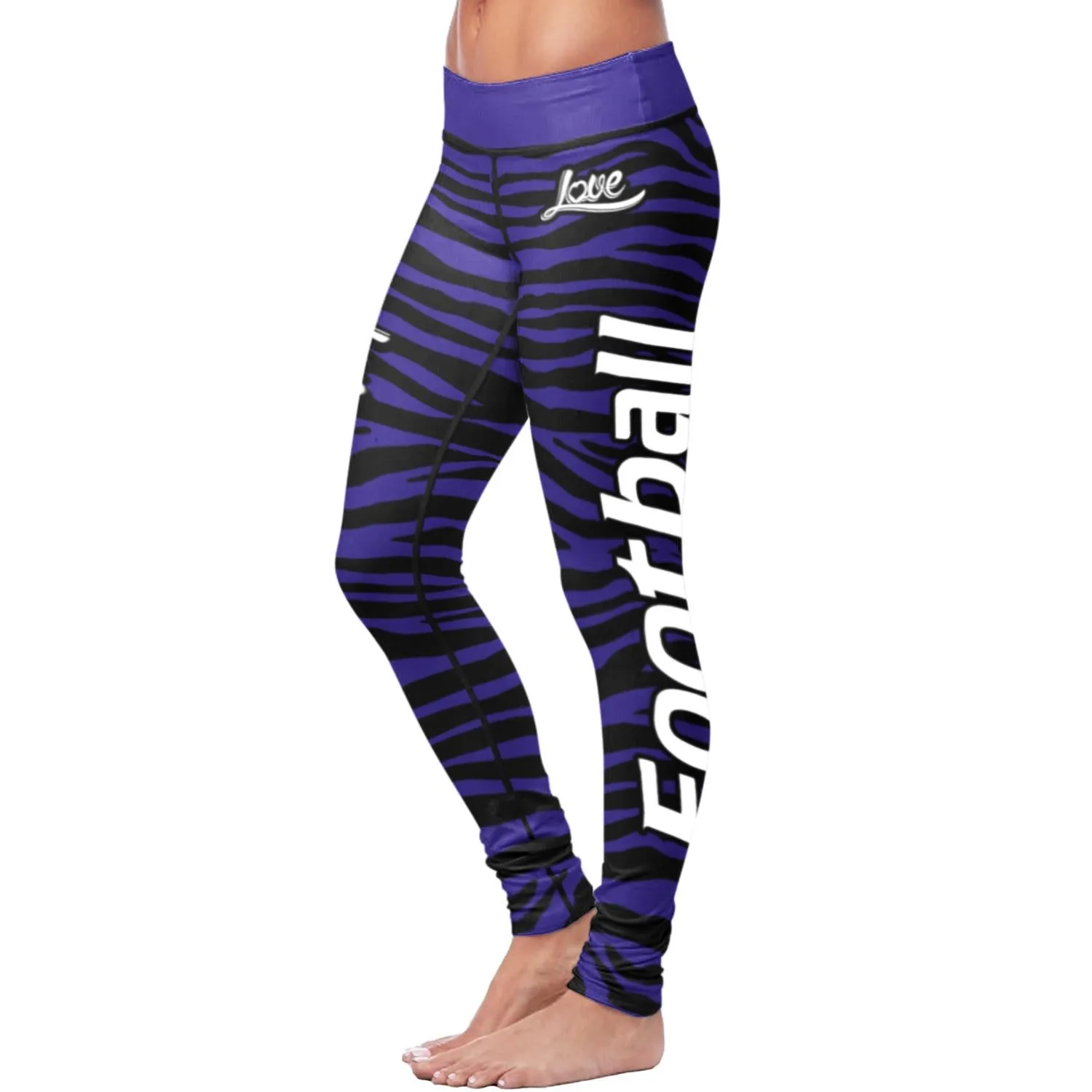 Baltimore Football Striped Leggings