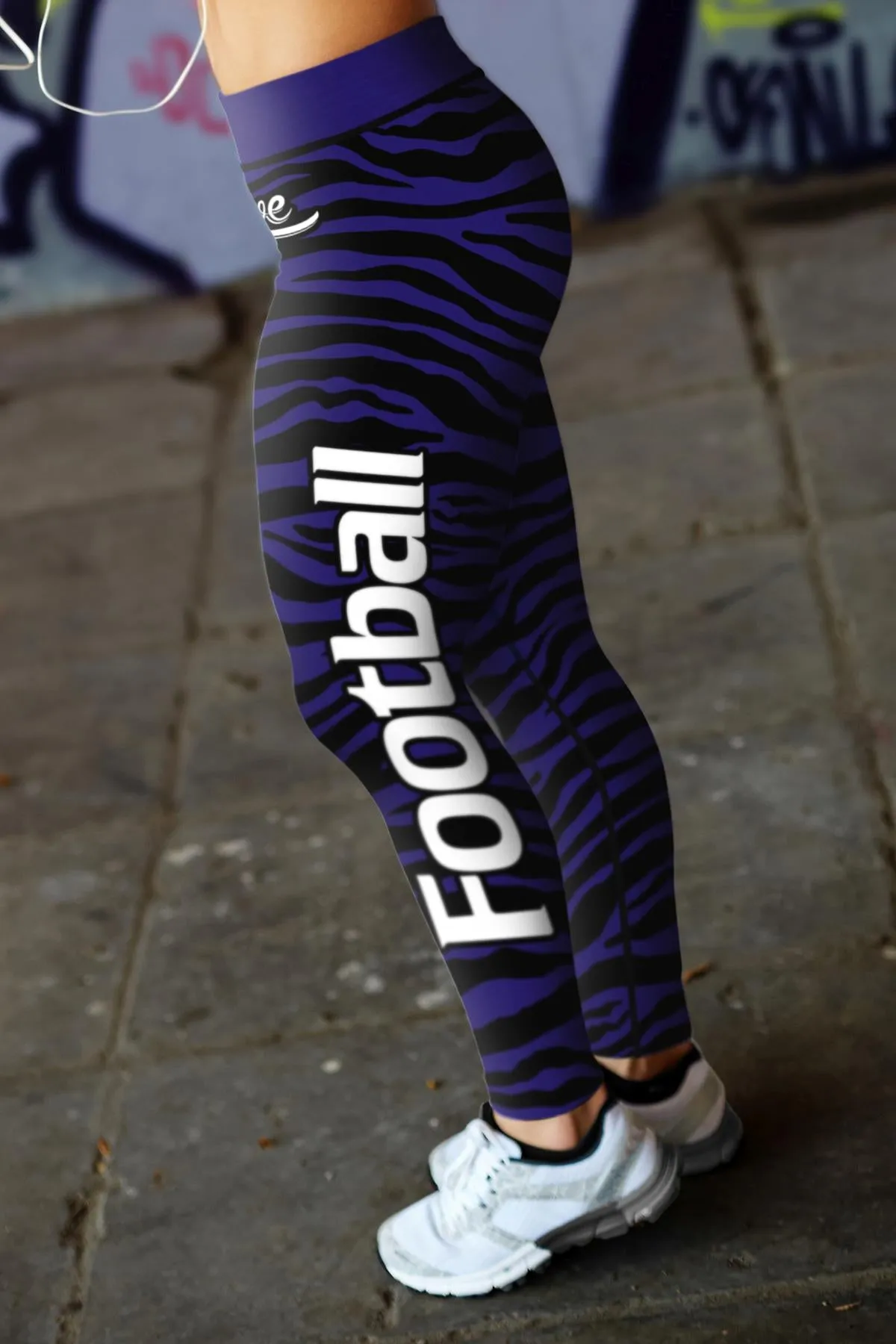 Baltimore Football Striped Leggings
