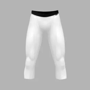 Basic White 3/4 Tights for men