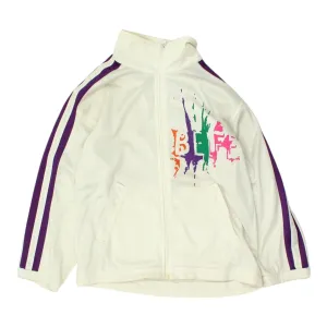 Belfe Paint Splatter Mens White Track Jacket | Vintage Designer Sportswear VTG