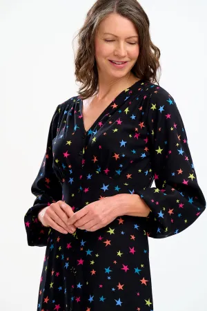 BELLATRIX MAXI TEA DRESS (BLACK)
