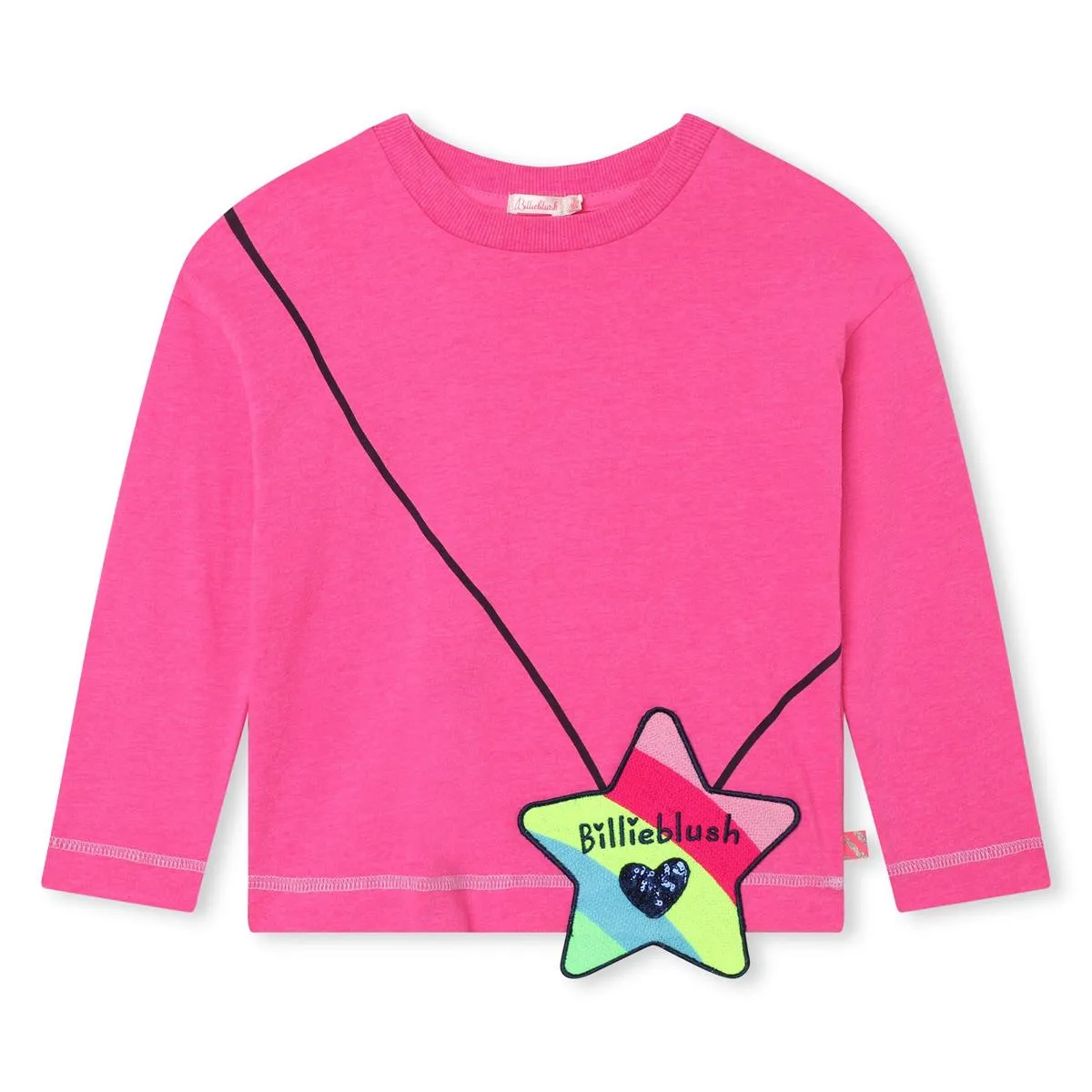Billieblush U15B97 - Bright Pink Long Sleeve T-Shirt