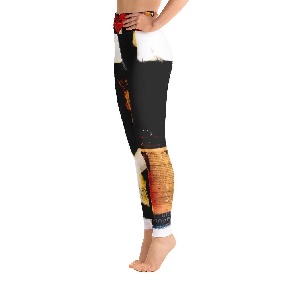 Black Abstract Leggings