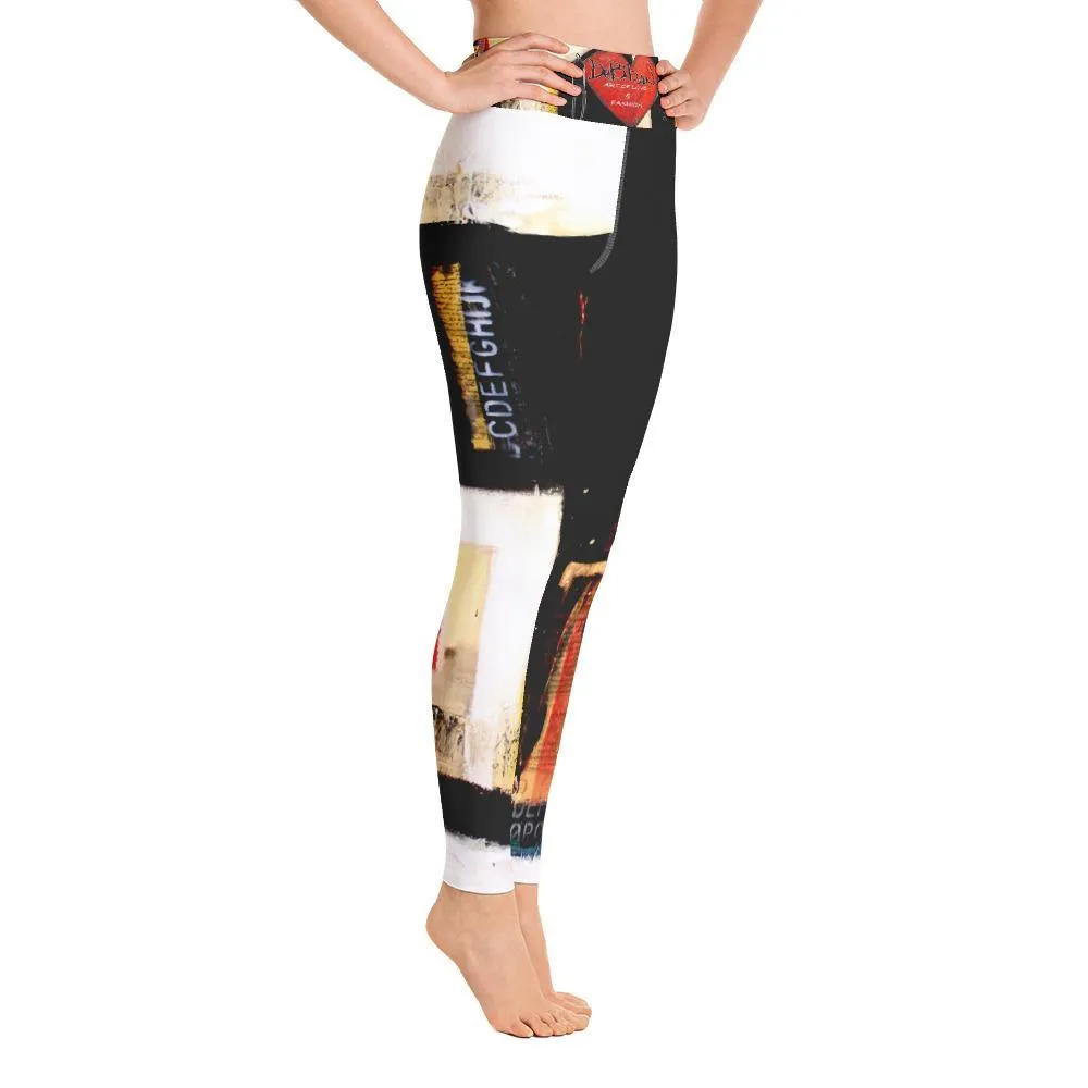 Black Abstract Leggings