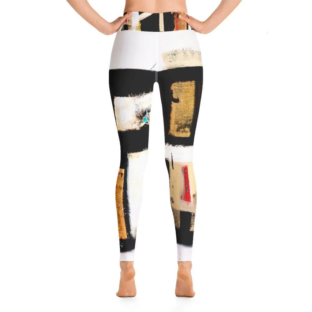 Black Abstract Leggings