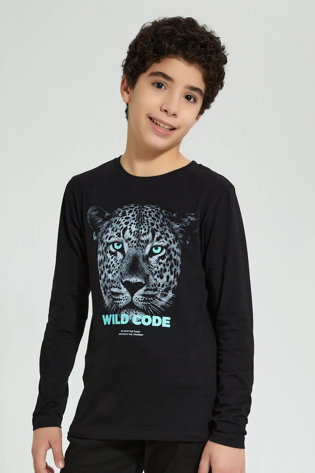 Black Cheetah Long Sleeve T-Shirt