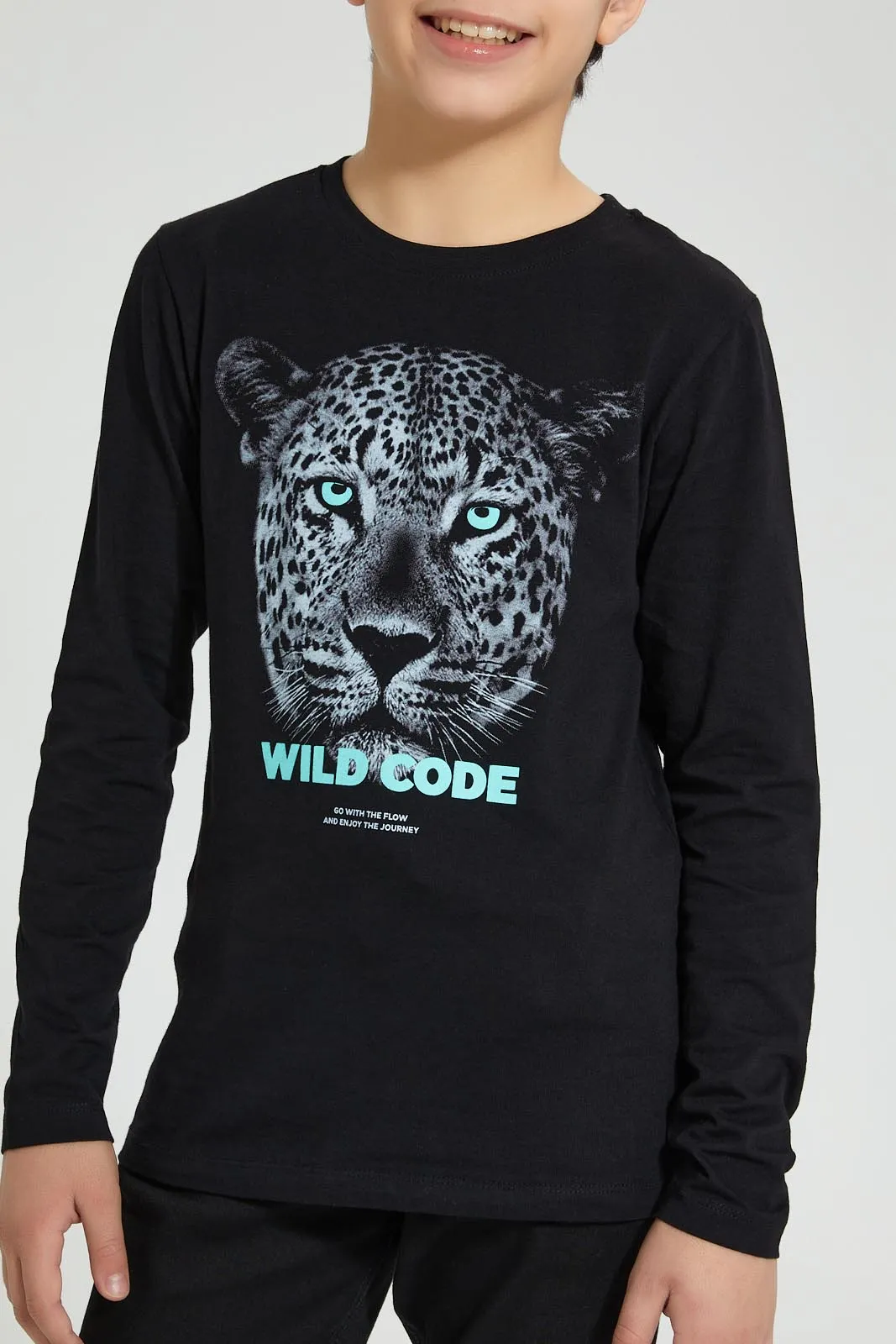 Black Cheetah Long Sleeve T-Shirt