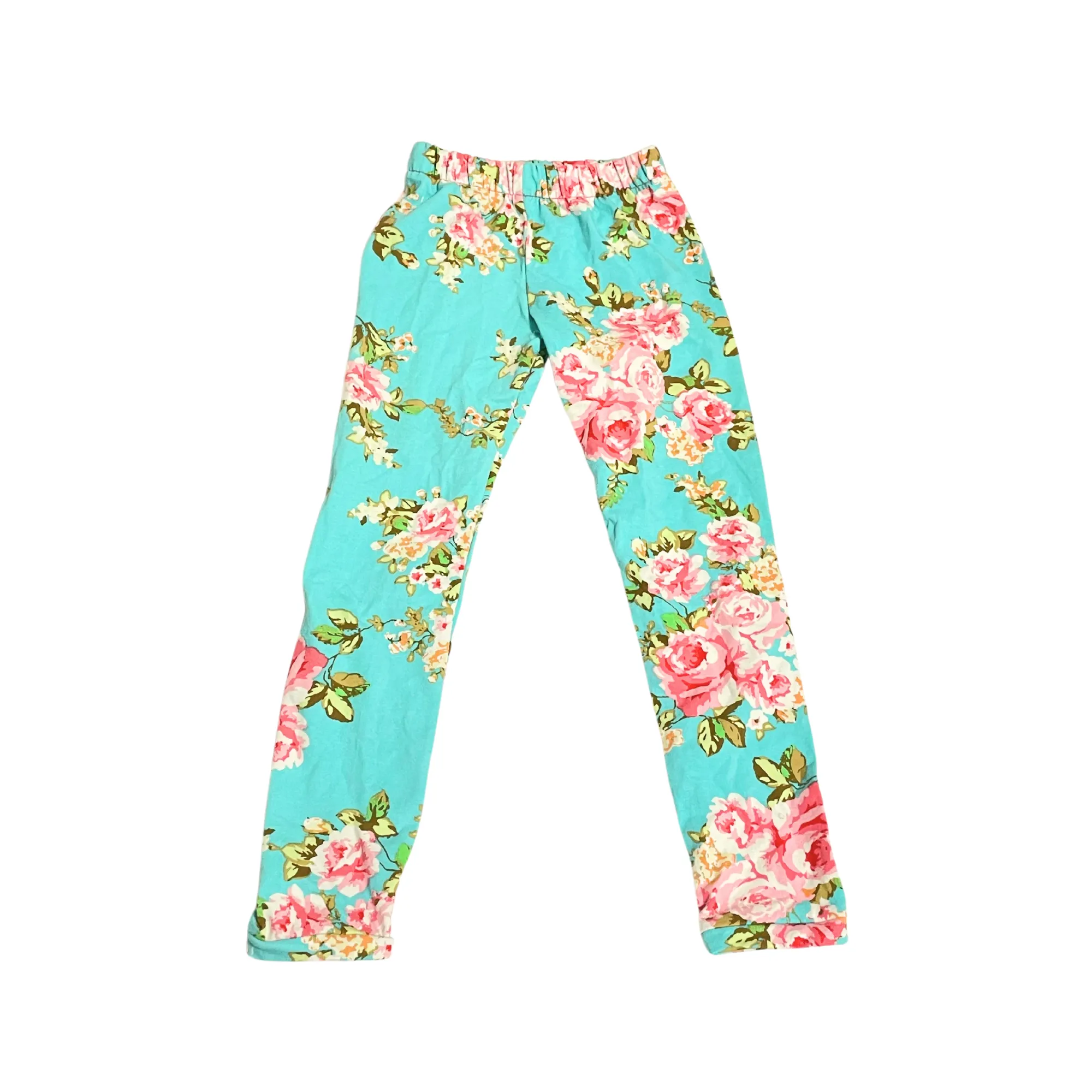 Black Floral Leggings For Girls