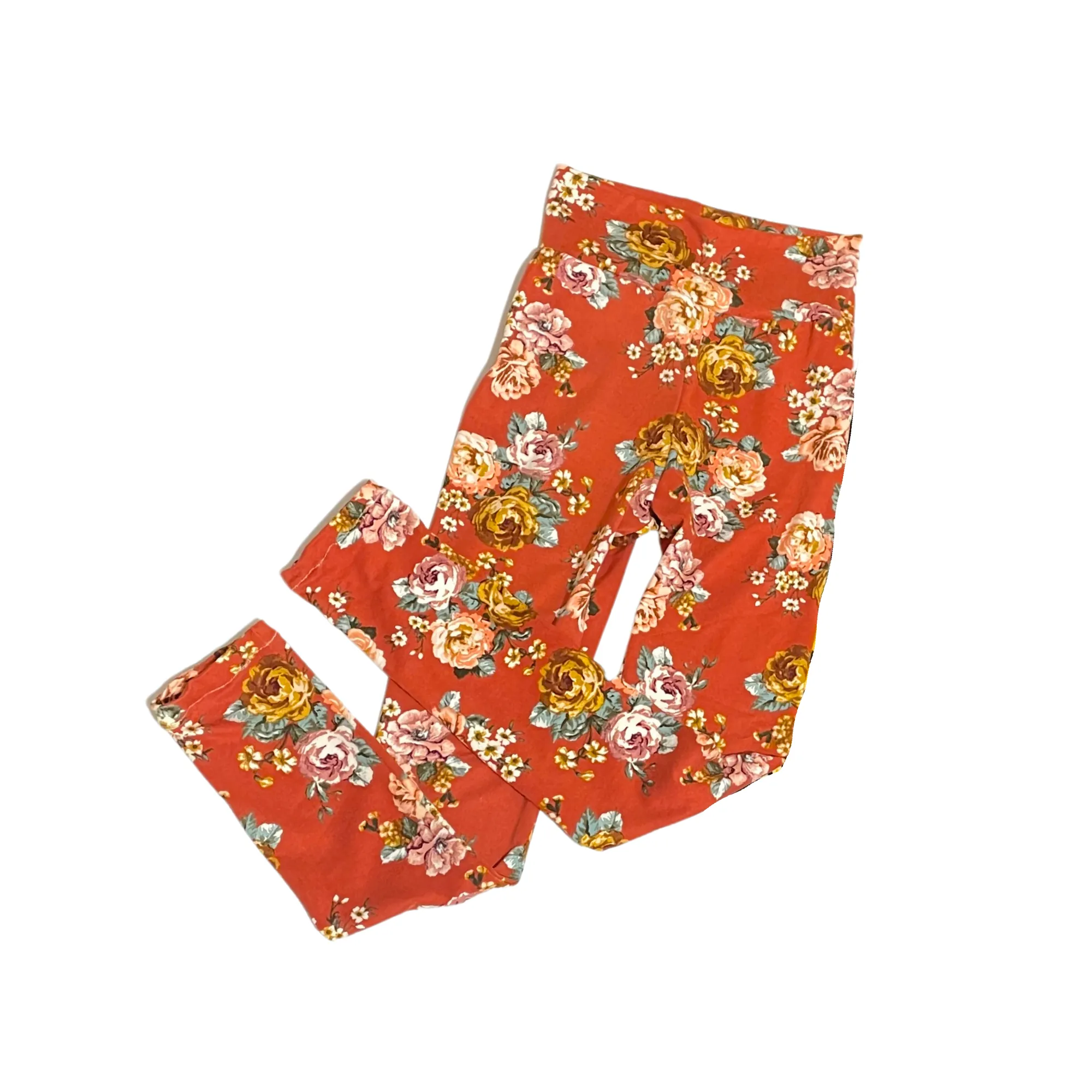 Black Floral Leggings For Girls