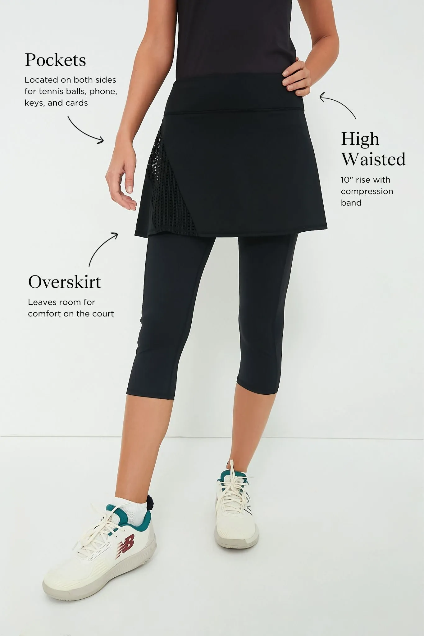 Black Jesse Skirted Capri