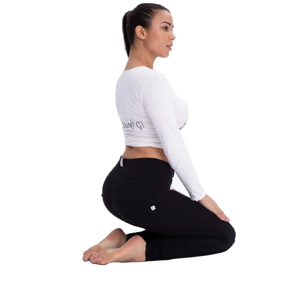 Black Knit Shaping Jean Leggings