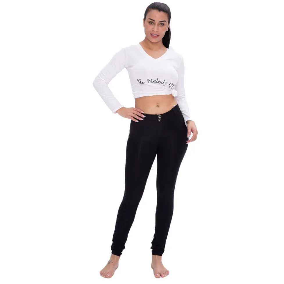 Black Knit Shaping Jean Leggings