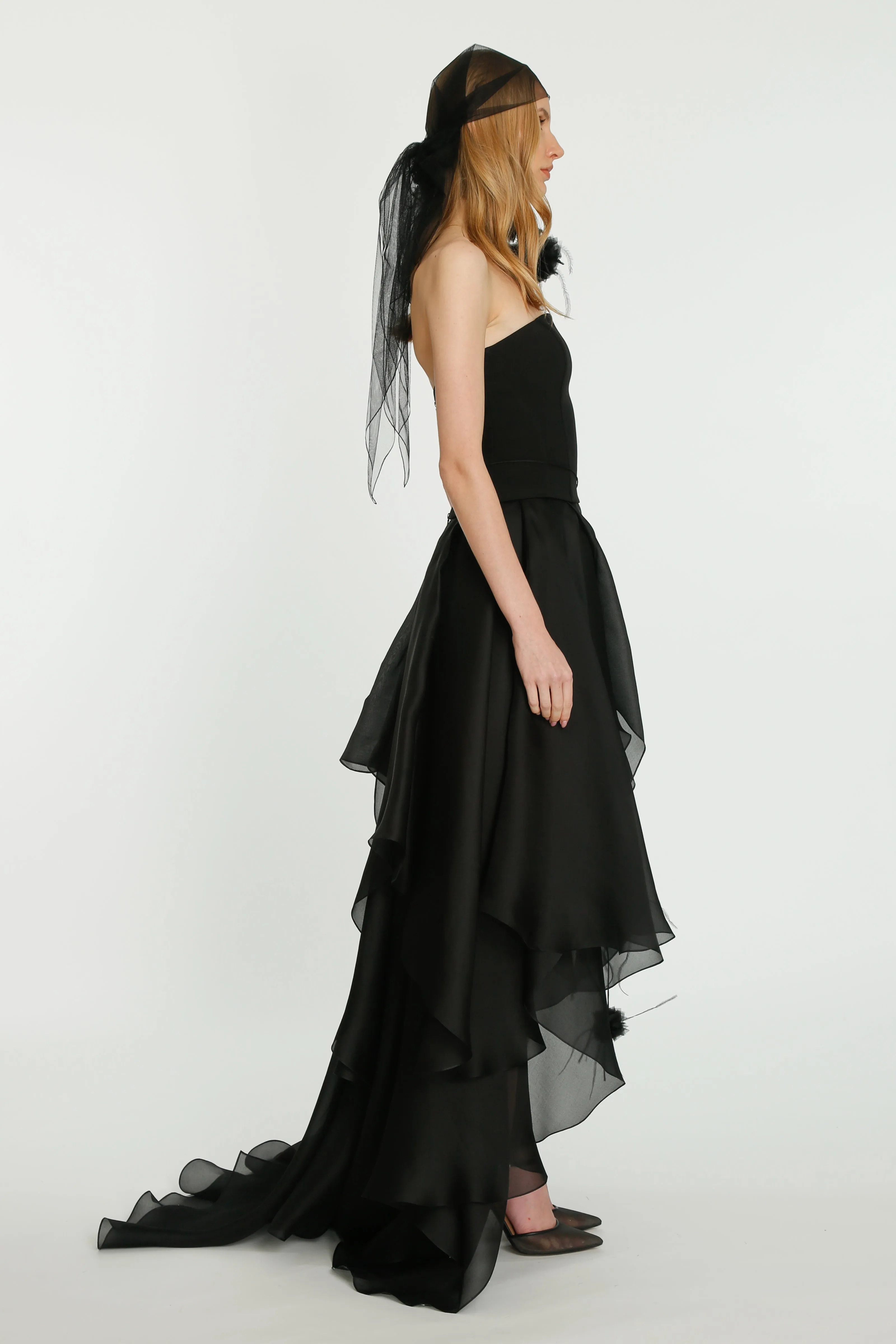 Black Multi-Layered Skirt