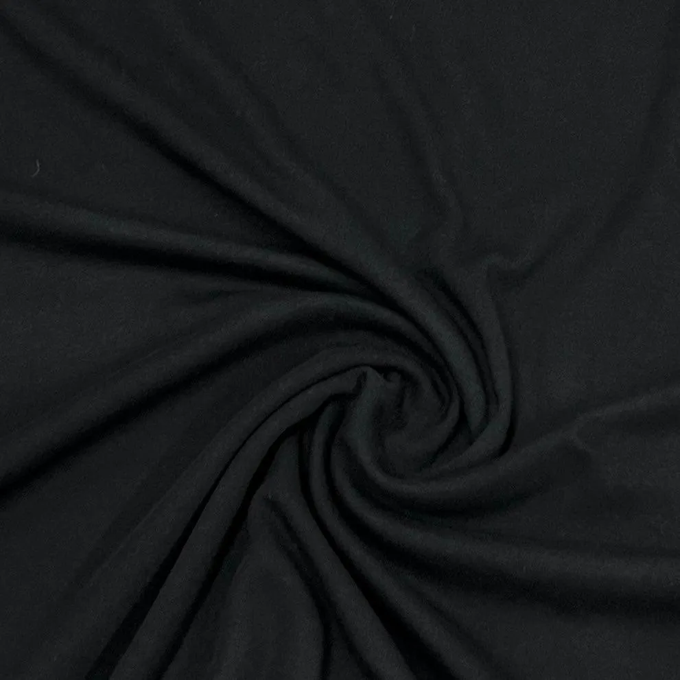 Black Organic Cotton Interlock Fabric - Grown in the USA