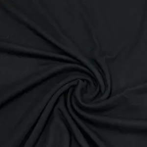 Black Organic Cotton Interlock Fabric - Grown in the USA